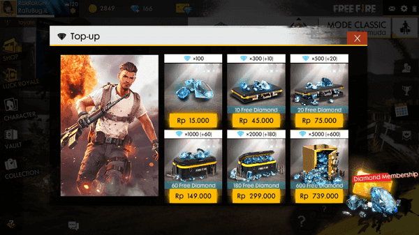 Cara Dapat Diamond Gratis di Free Fire