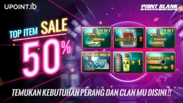 Dapatkan Diskon 50% Fuction Item Point Blank!