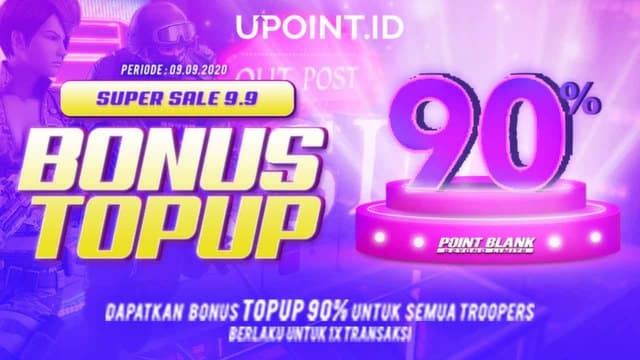 Super Sale 9.9! Nikmati Bonus Top Up PB Cash 90%!