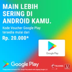 Beli Voucher Google Play dengan Telkomsel