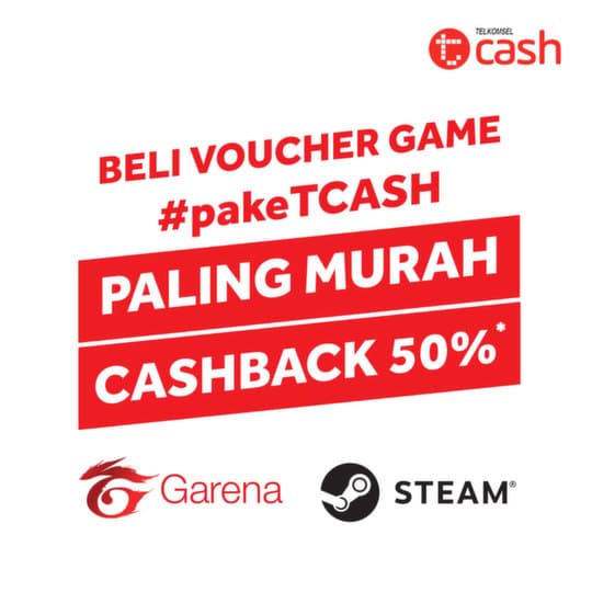 voucher Game Cashback 50%