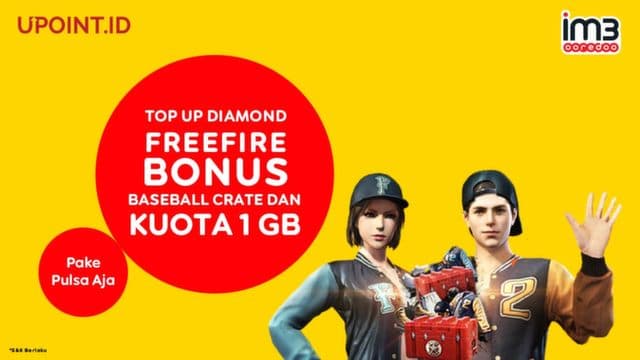 Bonus Item Free Fire & Kuota 1GB Hanya Pakai Indosat di Upoint