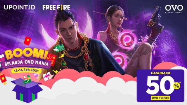 Promo OVO BOOM bersama Upoint, Dapatkan Cashback 50%