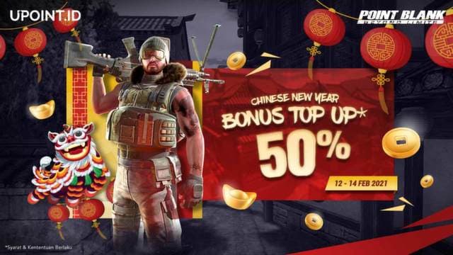 Event Point Blank Spesial Chinese New Year! Bonus 50% PB Cash di Upoint