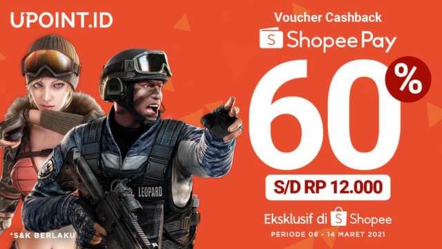 Raih Cashback 60% ShopeePay Hanya Top Up di Upoint