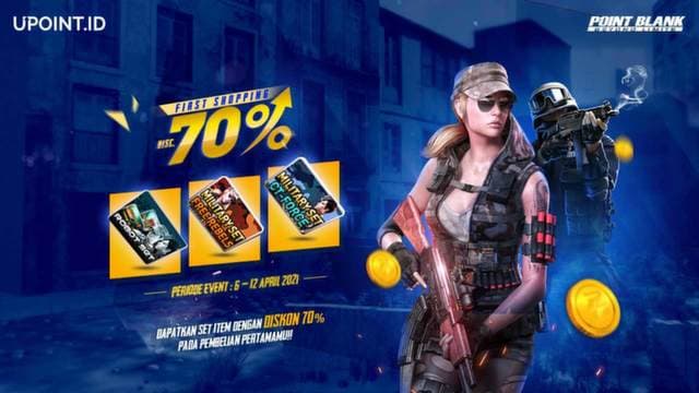 Khusus First Shopping, Dapatkan Diskon 70% Item Spesial Point Blank