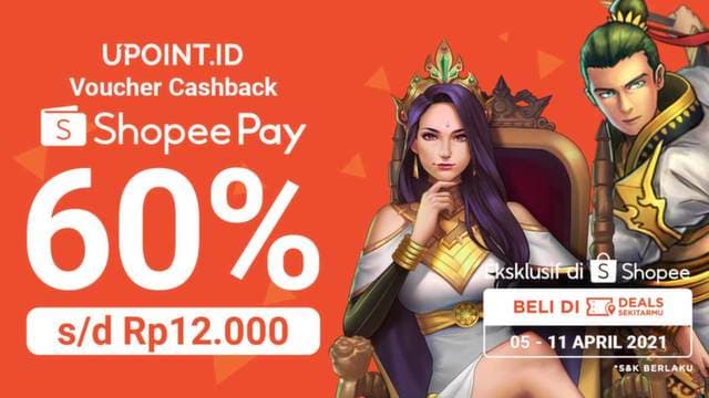 Nikmati Voucher Cashback 60% ShopeePay Hanya di Upoint