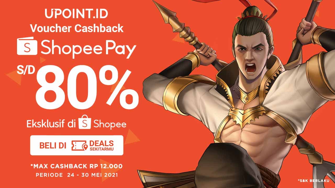 Dapatkan Voucher Cashback ShopeePay hingga 80% di Upoint