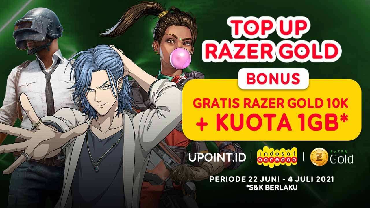 Nikmati Bonus 10 Ribu Razer Gold dan Kuota 1 GB Hanya Pakai Indosat di Upoint