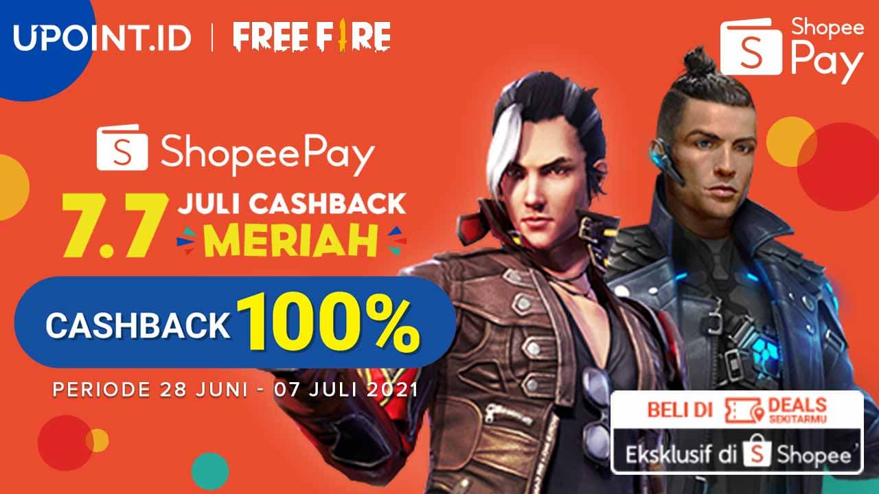 Promo ShopeePay 7.7! Beli Voucher ShopeePay Dapat Cashback 100% di Upoint