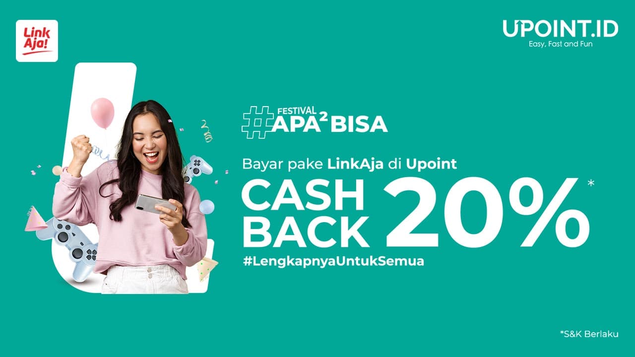Top Up Game Favoritmu di Upoint Dapat Cashback LinkAja 20%