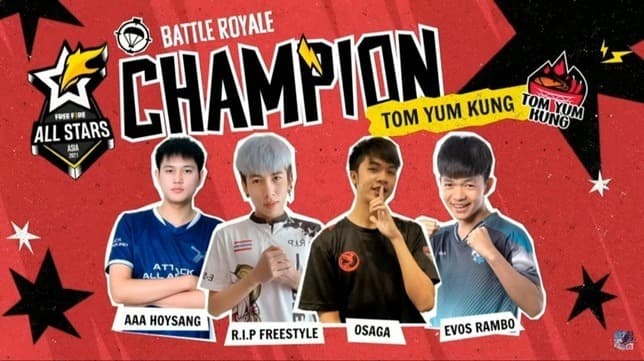 Tim Tom Yum Kung Asal Thailand Juarai Free Fire All Star 2021 Hari Ketiga