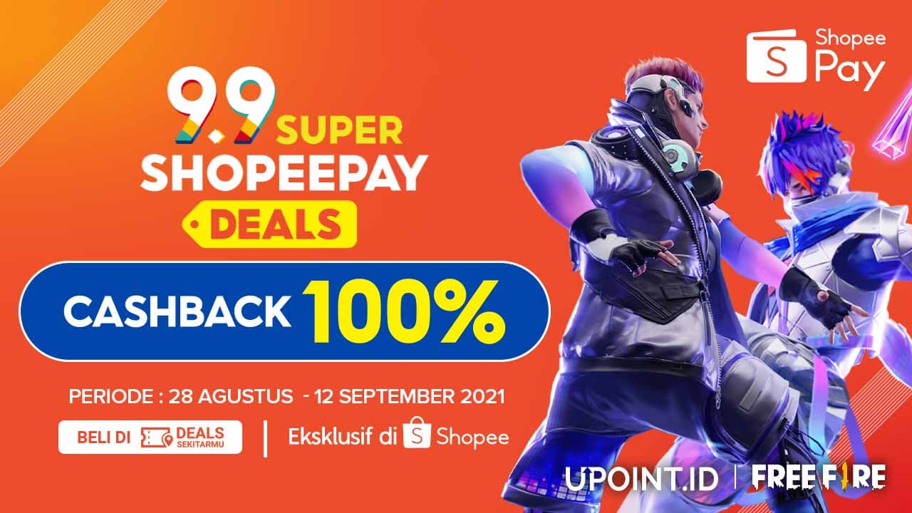 Promo ShopeePay 9.9! Beli Voucher ShopeePay Dapat Cashback 100% di Upoint