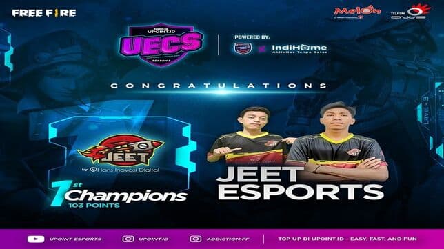 Jeet Esports Menangi Turnamen Free Fire UPoint Esports Competitive Series (UECS) Season 5