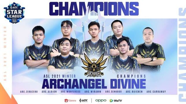 Archangel Divine Berhasil Menjuarai Turnamen AOV ASL Winter 2021
