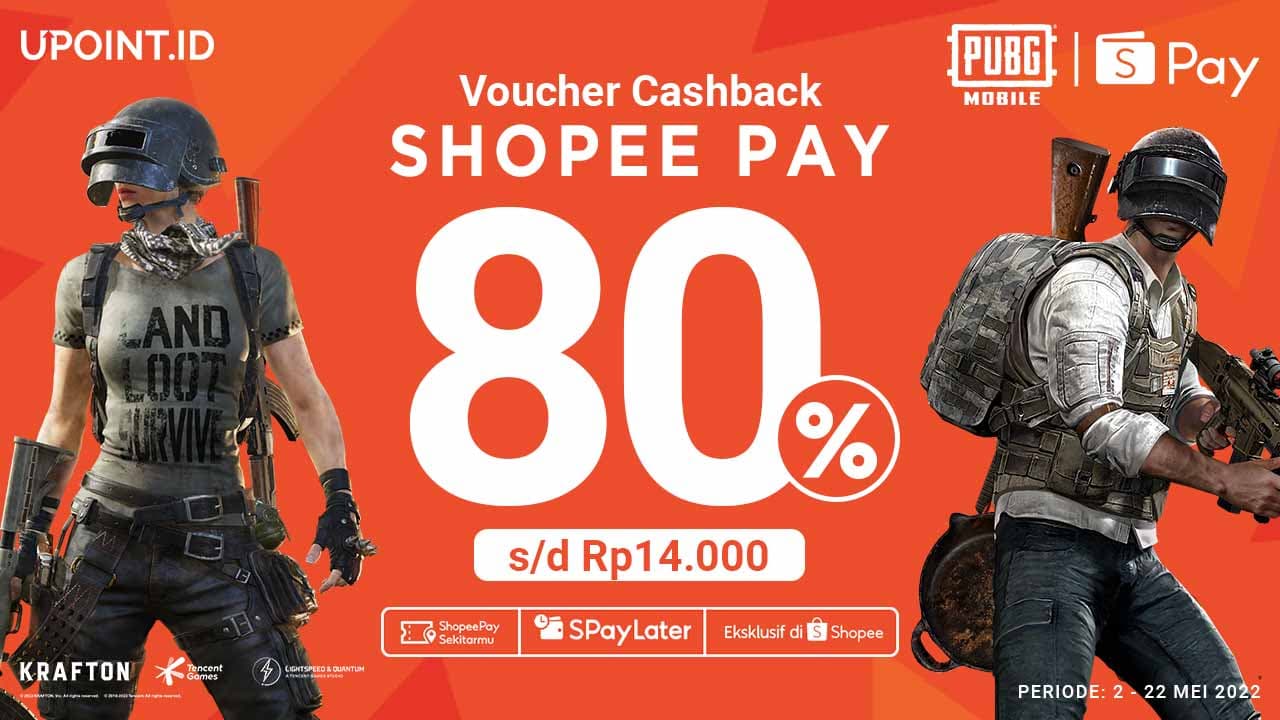 Cashback ShopeePay hingga 80% dengan Top Up Games di UPOINT.ID
