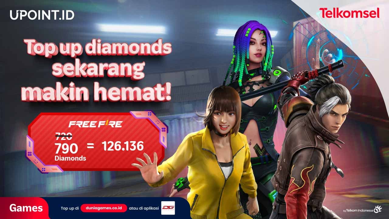 Bonus 70 Diamonds Free Fire Hanya Top Up Pakai Pulsa Telkomsel!
