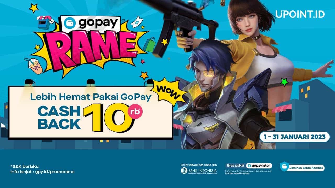 Promo GoPay Rame Dapat Cashback 10 ribu Hanya di UPOINT.ID
