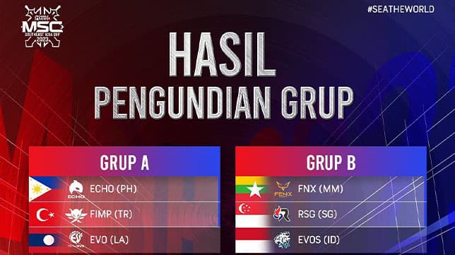 Segera Dimulai! Ini Hasil Pembagian Grup MSC 2023