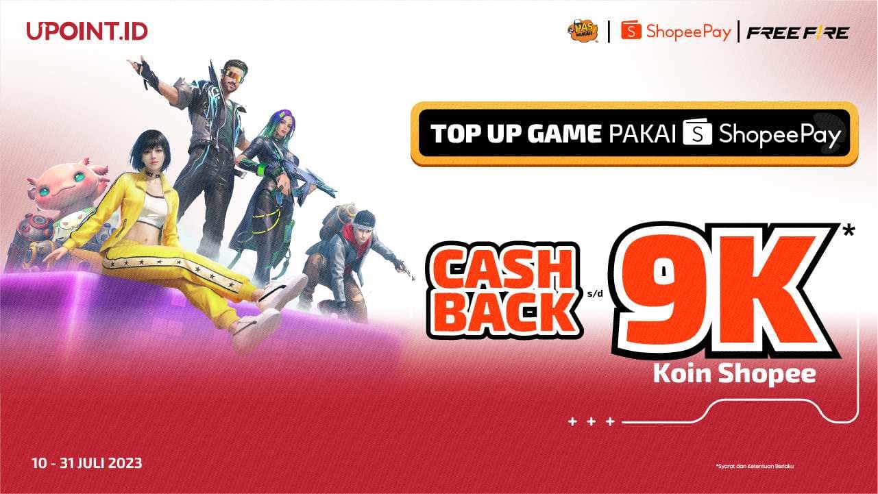 Promo Cashback untuk Kamu yang Top Up Games Pakai ShopeePay di UPOINT.ID!