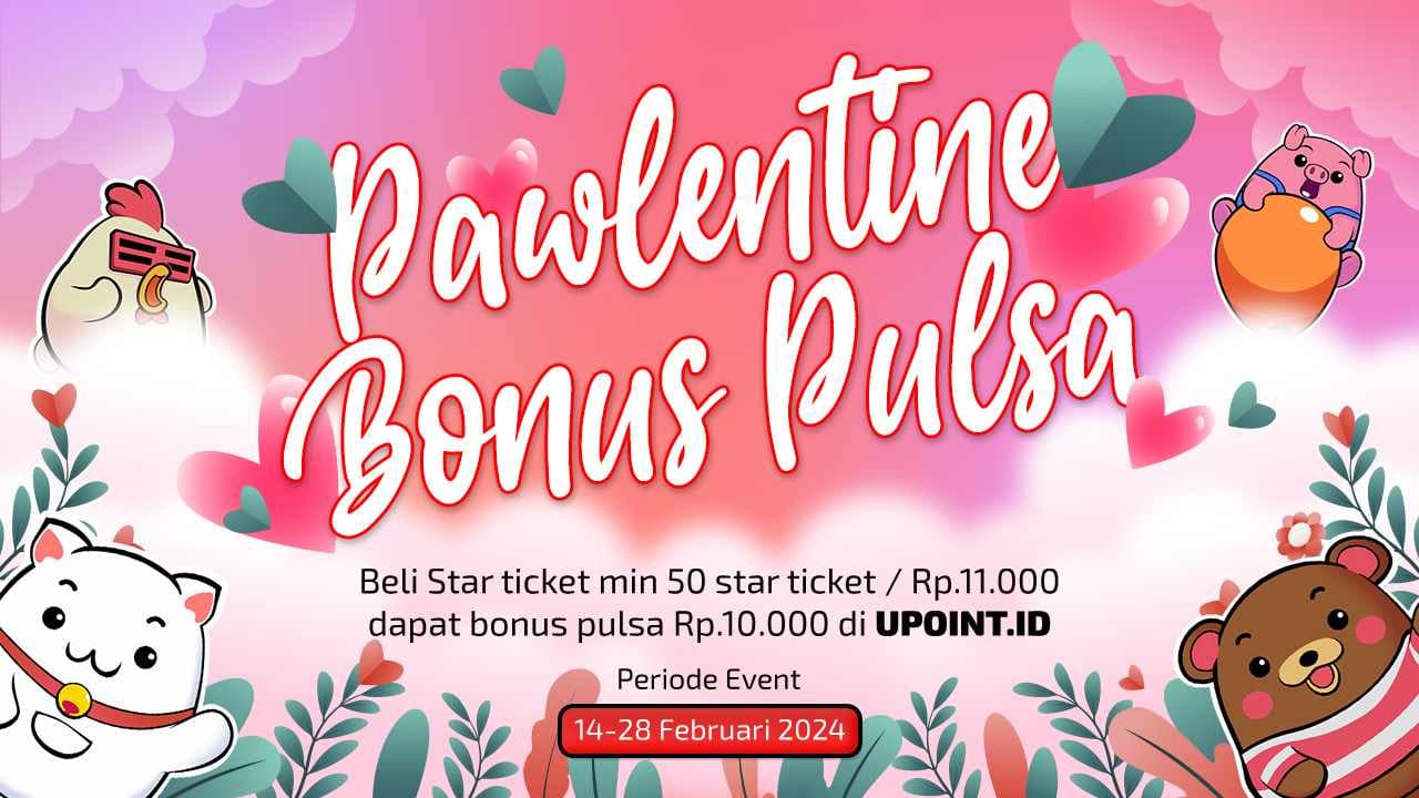 Bonus Pulsa 10RB Buat Kamu yang Top Up Paw Rumble pakai Pulsa Provider di UPOINT.ID!