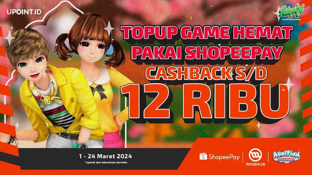 Top Up Game Favoritmu pakai ShopeePay di UPOINT.ID dan Dapatkan Cashback sampai 12RB!