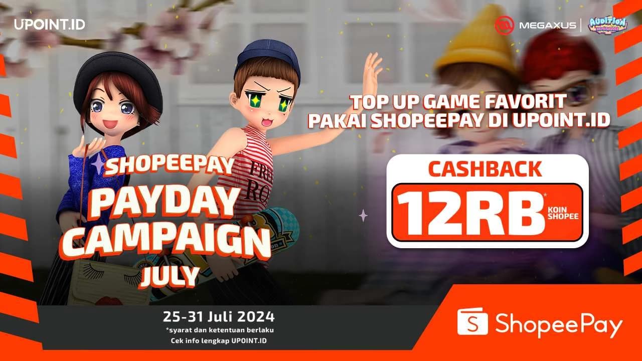 CASHBACK Sampai Dengan 12RB Khusus Buat Kamu yang Top Up Game Apapun di UPOINT.ID!