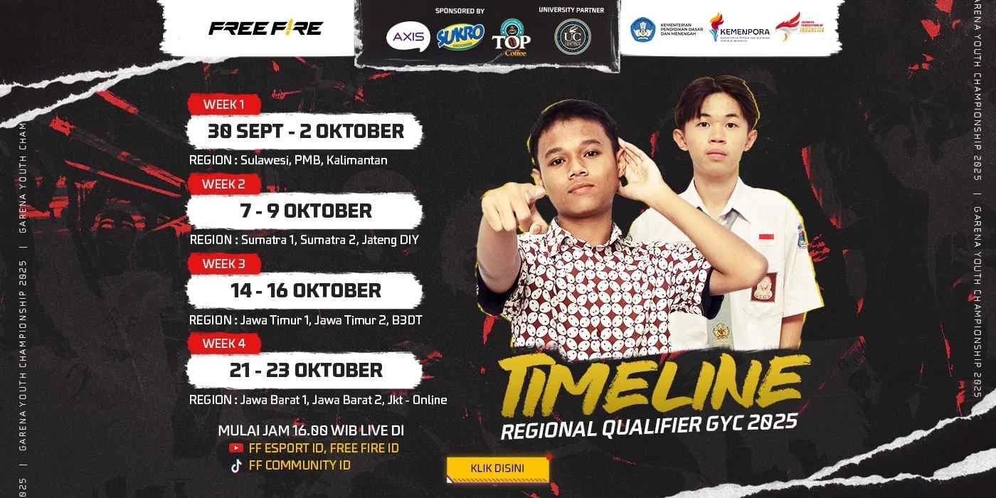 Garena Youth Championship 2025 Masuk Tahap Regional Stage, Hadirkan 144 Tim dan Fasilitas Esport di 10 Sekolah