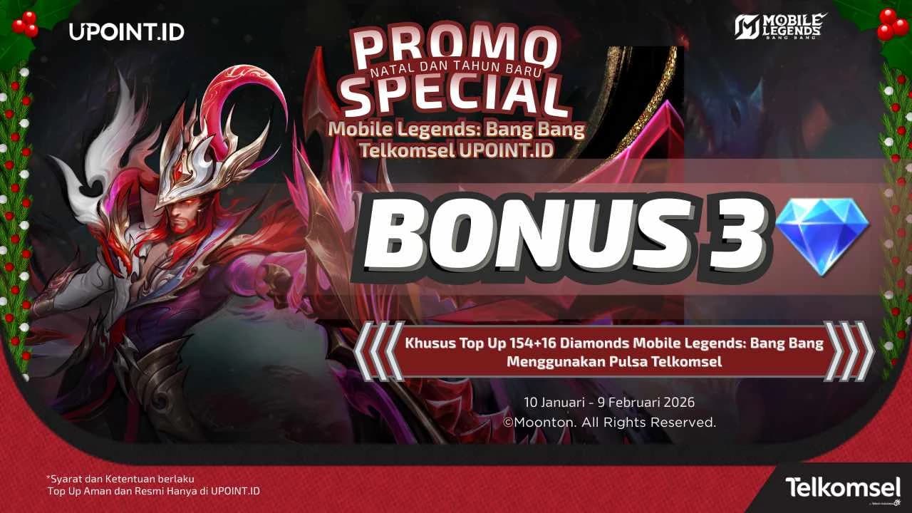 User Telkomsel Merapat! Top Up MLBB di UPOINT.ID, Beli Paket Hemat Dapat Bonus Diamods!