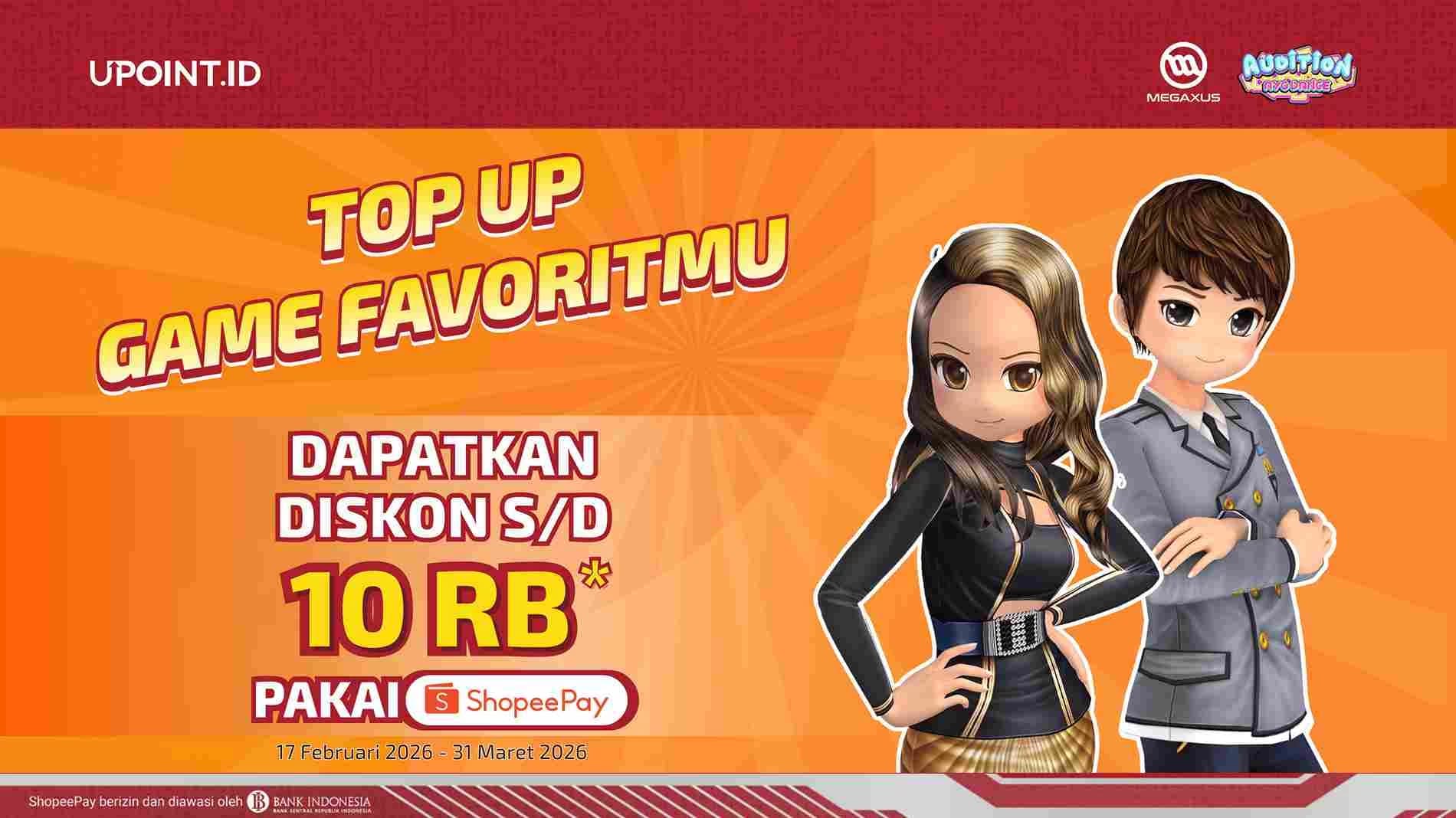 Diskon RAMADHAN! Top Up Game Apa Aja di UPOINT.ID Pakai ShopeePay, Langsung Potong 10 Ribu!