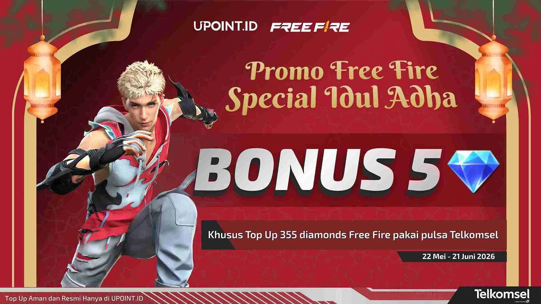 Special Idul Adha! Survivors Telkomsel Gaspol Top Up 355 Diamond FF di UPOINT.ID, dan Nikmati Bonusnya!