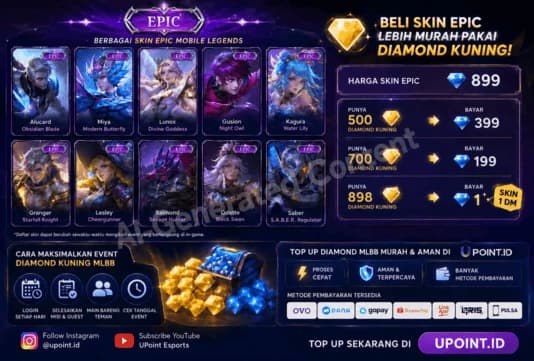 Berapa Diamond Kuning yang Dibutuhkan untuk Beli Skin Epic MLBB?