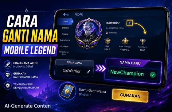 Cara Ganti Nama ML Biar Nickname Makin Keren dan Unik