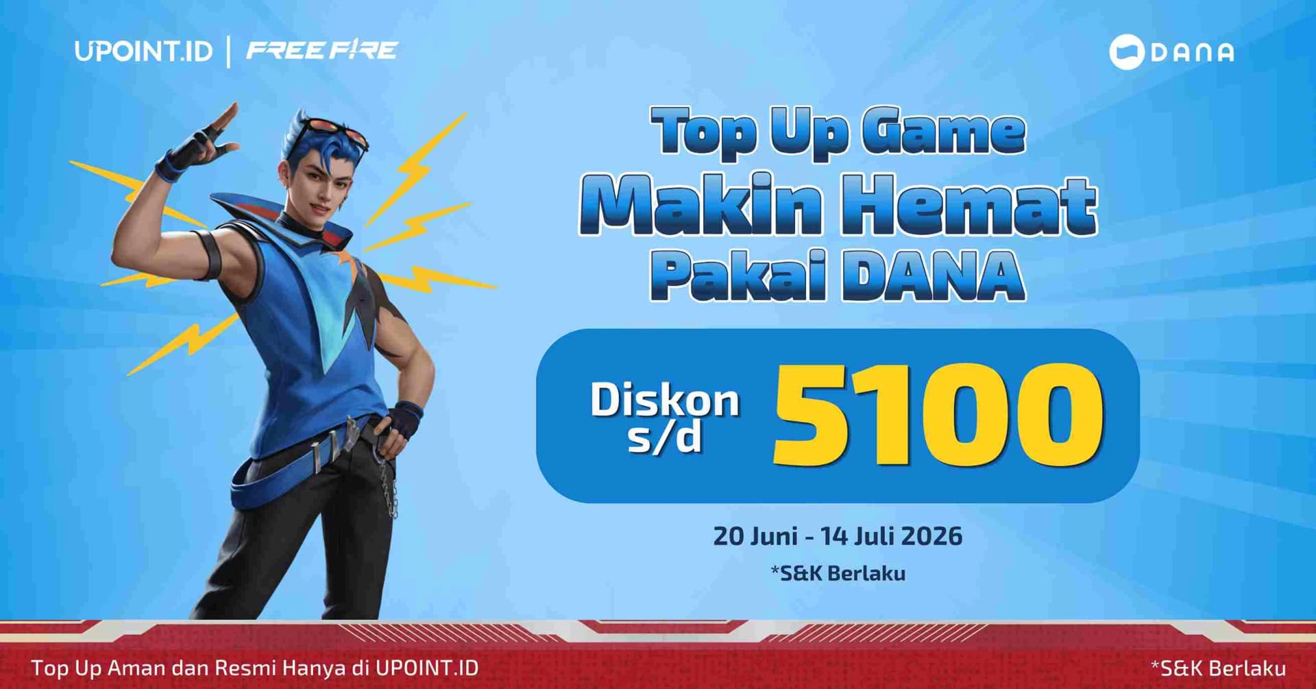 Gelombang Kedua Udah Jalan! Jajan Game Apa Aja di UPOINT.ID Pakai DANA, Auto Diskon Sampai 5.100!