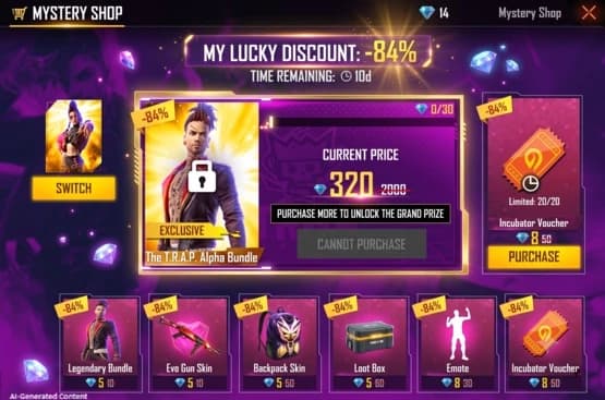 Berapa Diskon Minimal yang Bisa Didapatkan di Mystery Shop Free Fire?