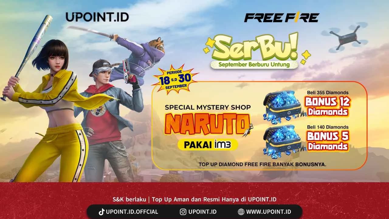 Promo Top Up Free Fire Pakai Pulsa IM3, Bonus hingga 12 Diamond