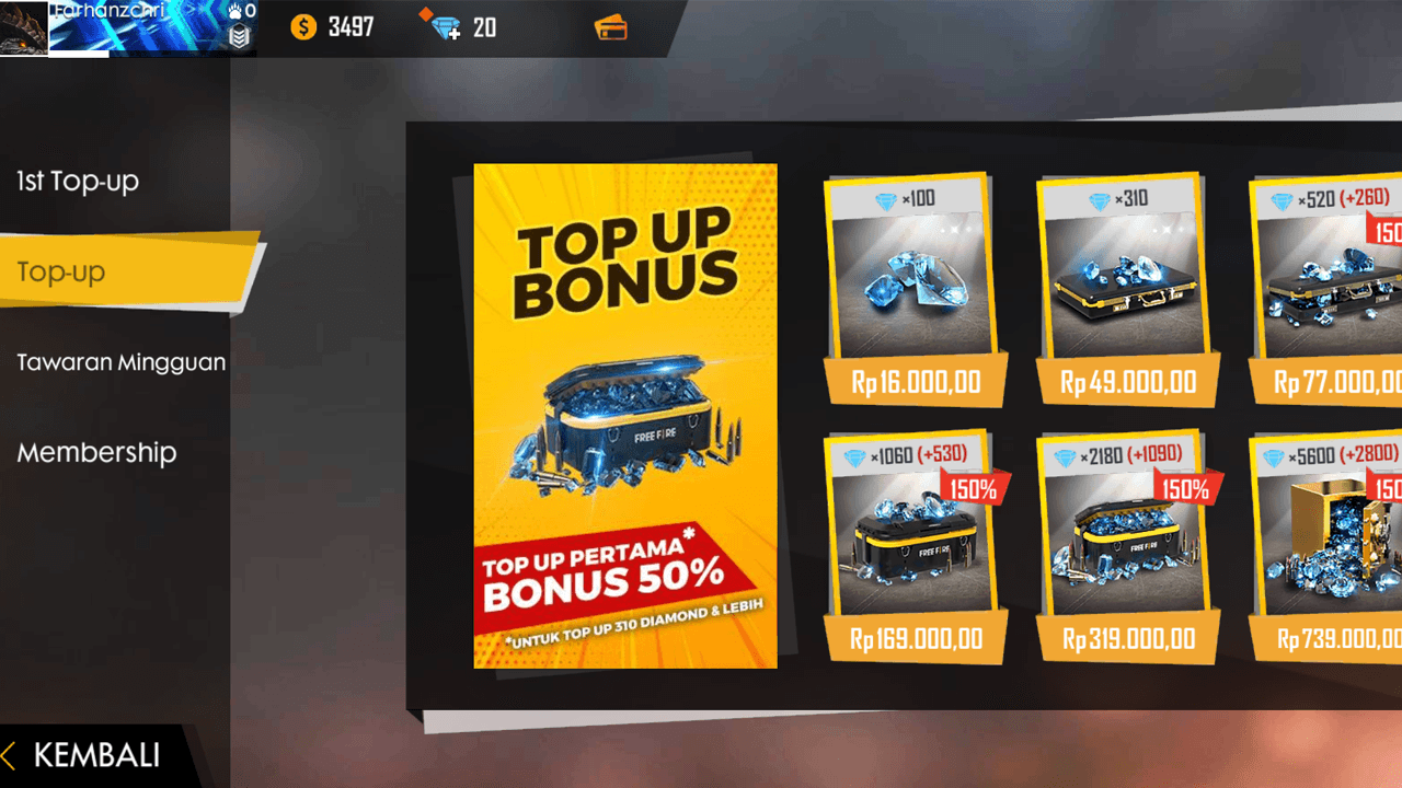 Cara Beli Diamond Free Fire Murah dengan Pulsa