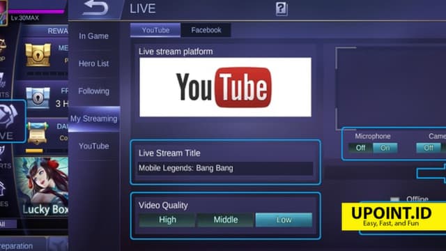 Siarkan skillmu! ini setting Mobile Legends untuk Live Di Youtube