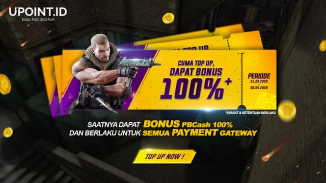 FIRST TOP UP? BONUS PBCASH 100% DI UPOINT.ID