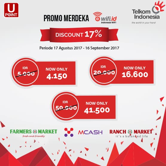 Promo Merdeka diskon 17% MCash