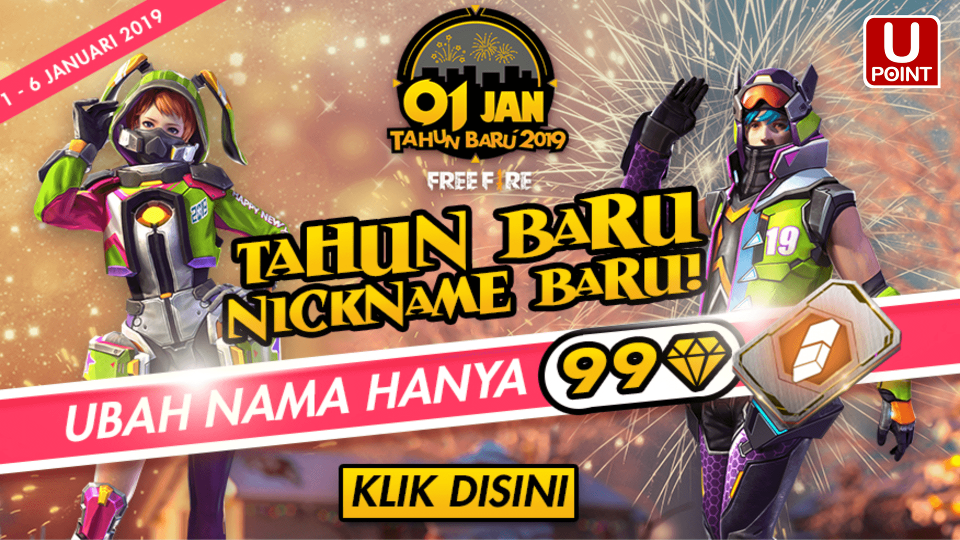 FREE FIRE : Tahun Baru, Nickname Baru!