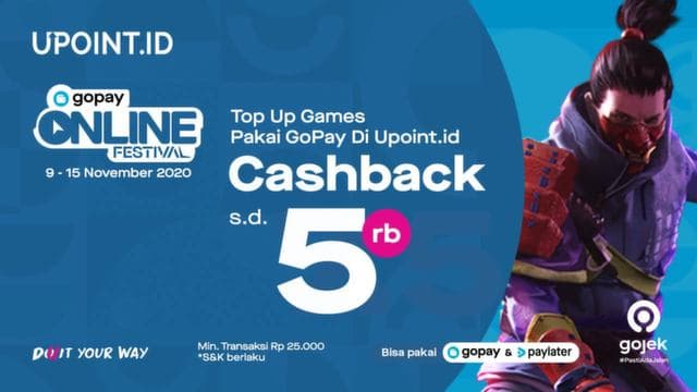 Top Up Game Favorit Kamu Dapat Cashback GoPay di Upoint