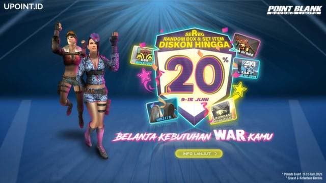 Diskon 20% Set Items dan Random Box, Top up PB Cash di Upoint.id