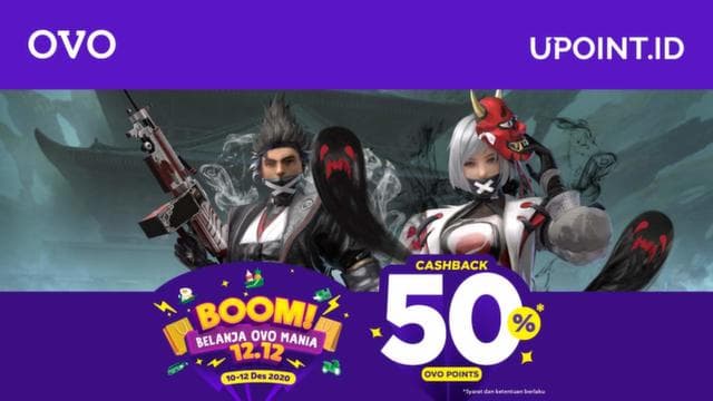 Belanja OVO Mania (BOOM) 12.12! Dapatkan Cashback 50% OVO di Upoint