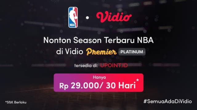 Nonton Season Terbaru NBA di Vidio Premier Platinum