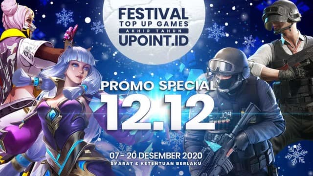 Spesial promo 12.12! Top Up Game Favoritmu Dapat Banyak Promo di Upoint