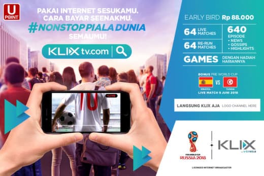 Streaming Piala Dunia 2018 dari KLIX