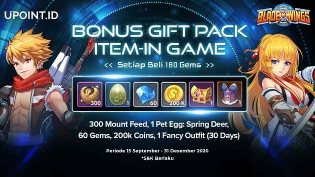 Rasakan Bonus Spesial Blade and Wings Hanya Top Up di Upoint