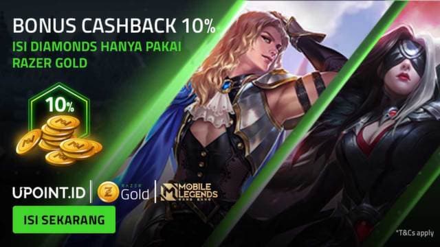 MLBB x Razer Gold: Dapatkan Cashback 10% pakai Razer Gold Wallet