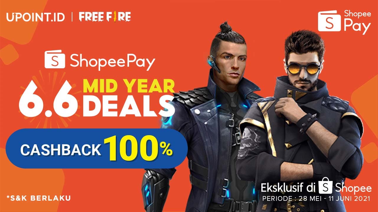 Promo ShopeePay 6.6! Beli Voucher ShopeePay Dapat Cashback 100% di Upoint